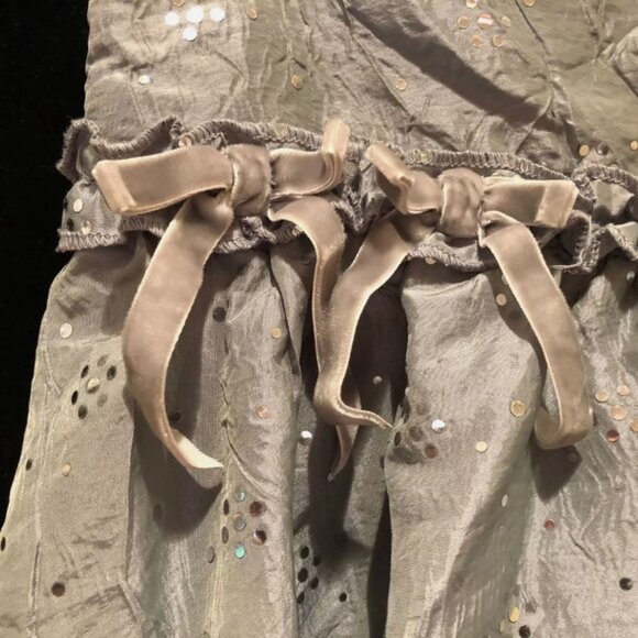 TCP Girls Gray Crinkle Satin & Sparkle Skirt Size 6X/7 Adj. Waist Christmas - Picture 4 of 8